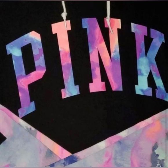 PINK VS WATERCOLOR HOODIE/ WATERCOLOR YOGA LEGGINGS PANTS - Picture 4 of 14